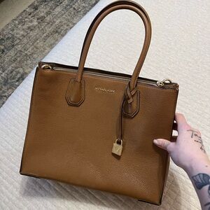 Michael Kors Camel Colored Leather Tote Bag